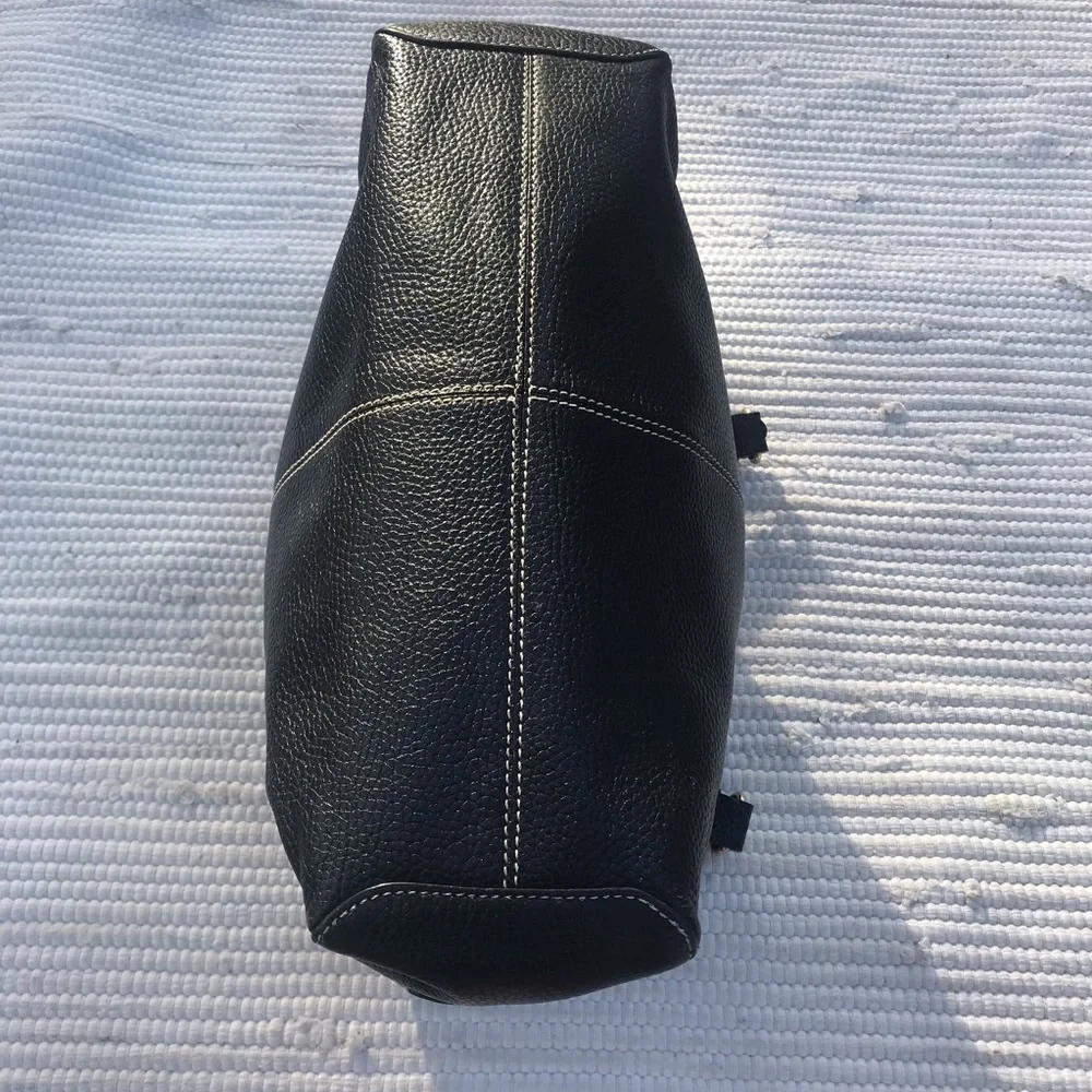 Kate Spade Pebble Leather Satchel Large Black Shoulder Work Bag